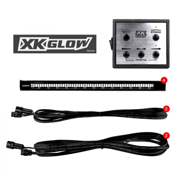 XKGlow® - 12" Plug-n-Play Series Blue/Red LED Strobe Lights