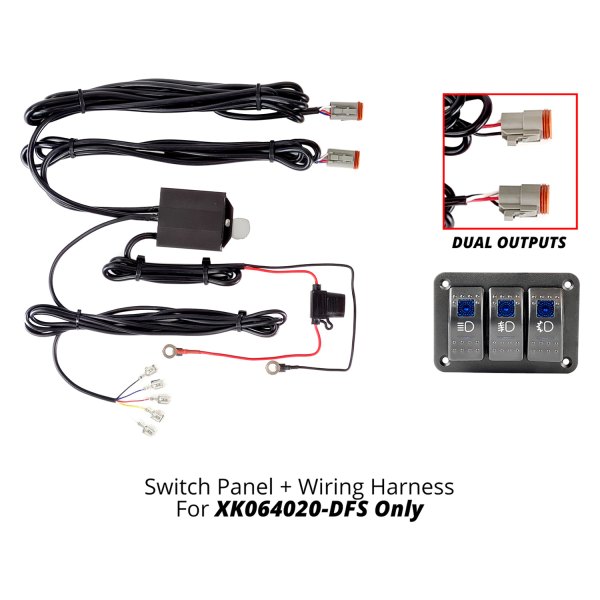  XKGlow® - 3-Button Switch Panel With 2 Output Wire