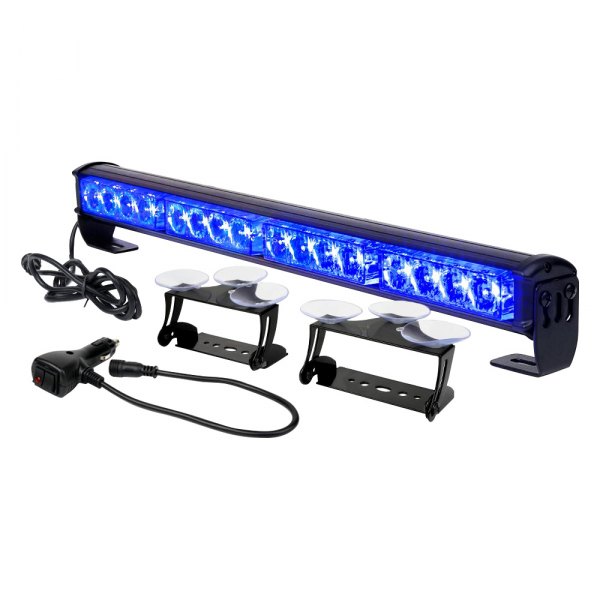 Xprite® - G2 18" 16-LED Blue Suction Cup Mount Traffic Advisor Light Bar