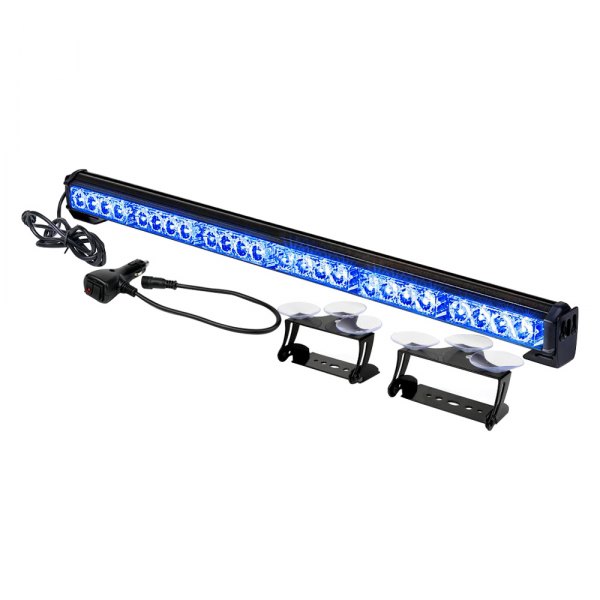 Xprite® - G2 27" 24-LED Blue Suction Cup Mount Traffic Advisor Light Bar