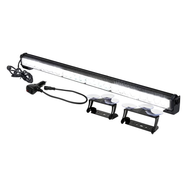 Xprite® - G2 27" 24-LED White Suction Cup Mount Traffic Advisor Light Bar