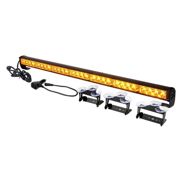 Xprite® - G2 31.5" 28-LED Amber Suction Cup Mount Traffic Advisor Light Bar