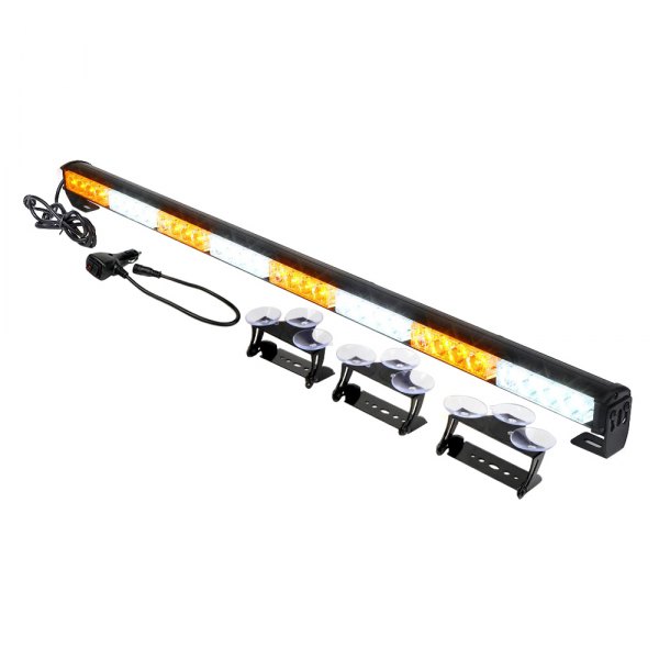 Xprite® - G2 35.5" 32-LED Amber/White Suction Cup Mount Traffic Advisor Light Bar
