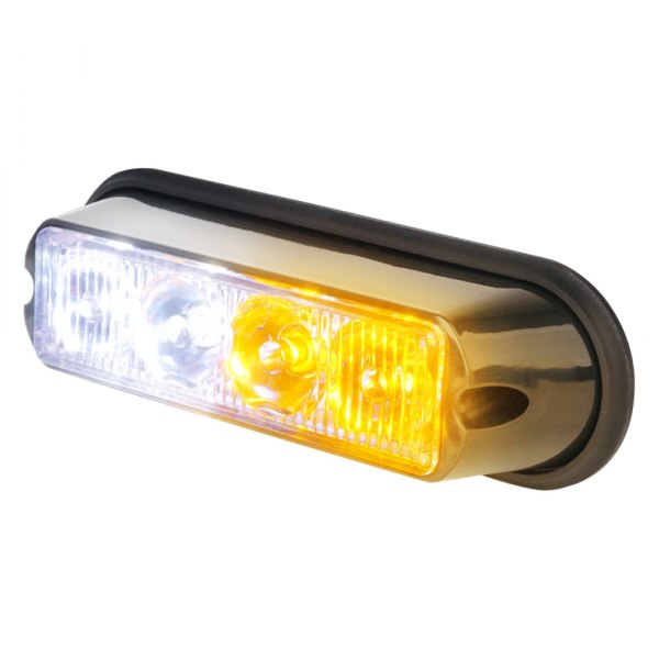 Xprite® - Marker Series 5.4" 4-LED White/Amber Bolt-on Strobe Light