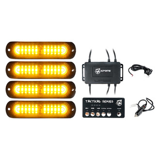 Xprite® - Tactical 12 Series 4.25" Amber Bolt-on LED Strobe Lights