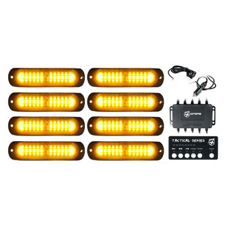Xprite® - Tactical 12 Series 4.25" Amber Bolt-on LED Strobe Lights