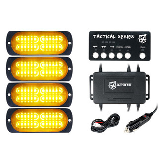 Xprite® - Tactical 24 Series 4.25" Amber Bolt-on LED Strobe Lights