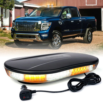 Xprite® - Delta Series 12" 10-LED White/Amber Magnet Mount Mini Light Bar