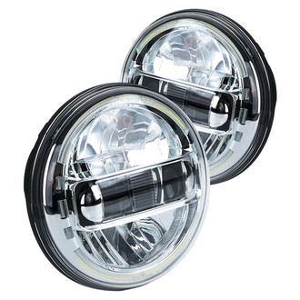 Xprite® - 7" Round Chrome Envision Series Halo Projector LED Headlights