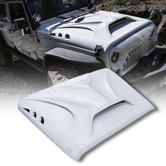 Xprite® - Beast Series Fiberglass Hood with Scoop Vent (Unpainted)