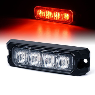 Xprite® - Black Hawk Series 4" 4-LED Red Bolt-on Replacement Module
