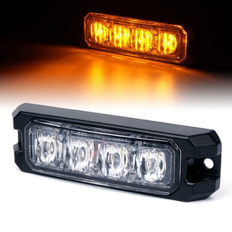 Xprite® - Black Hawk Series 4" 4-LED Amber Bolt-on Replacement Module