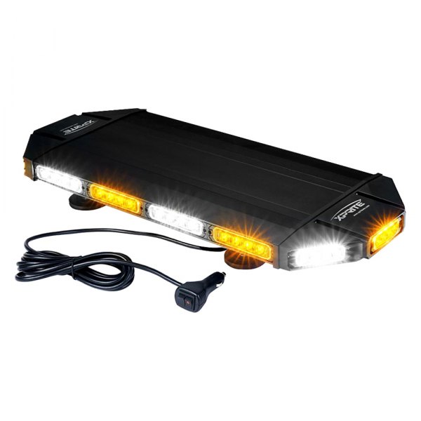 Xprite® - Black Hawk 27" Amber/White Magnet Mount LED Light Bar