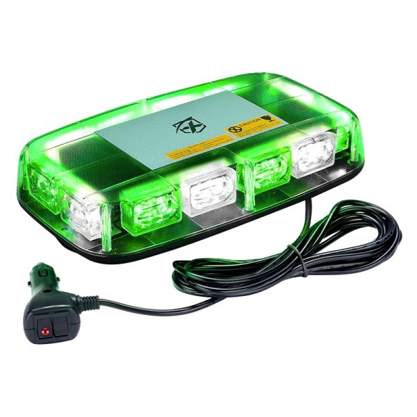 Xprite® - Blaze Series 12" 36-LED White/Green Magnet Mount Light Bar