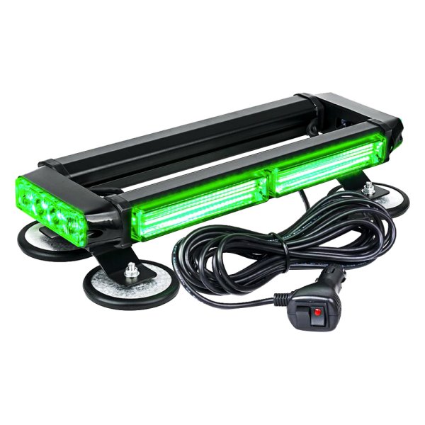 Xprite® - Pursuit COB Series 14.5" Green Magnet Mount LED Light Bar
