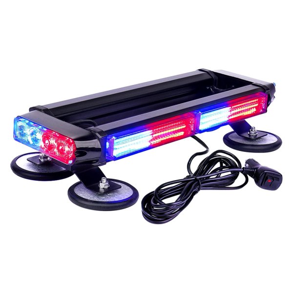 Xprite® - Pursuit COB Series 14.5" Blue/Red Magnet Mount LED Light Bar