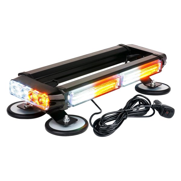 Xprite® - Pursuit COB Series 14.5" Amber/White Magnet Mount LED Light Bar