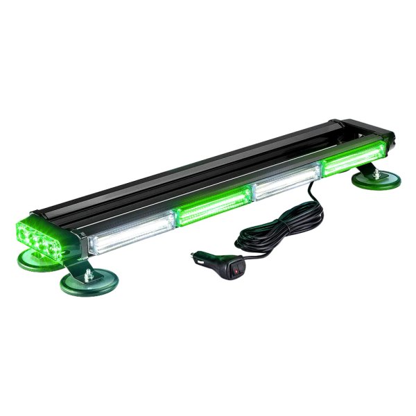 Xprite® - Pursuit COB Series 26" White/Green Magnet Mount LED Light Bar