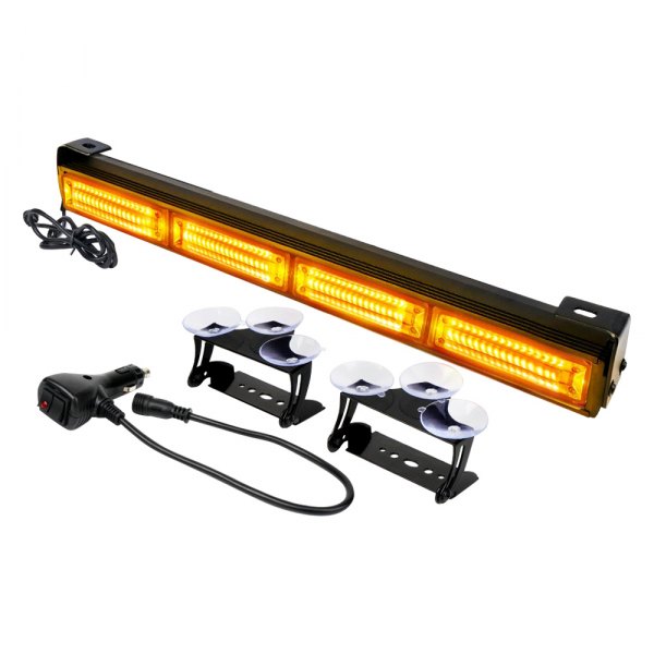 Xprite® - G2 Vigilante Series 18" Amber Bolt-On/Suction Cup Mount LED Traffic Advisor Light Bar