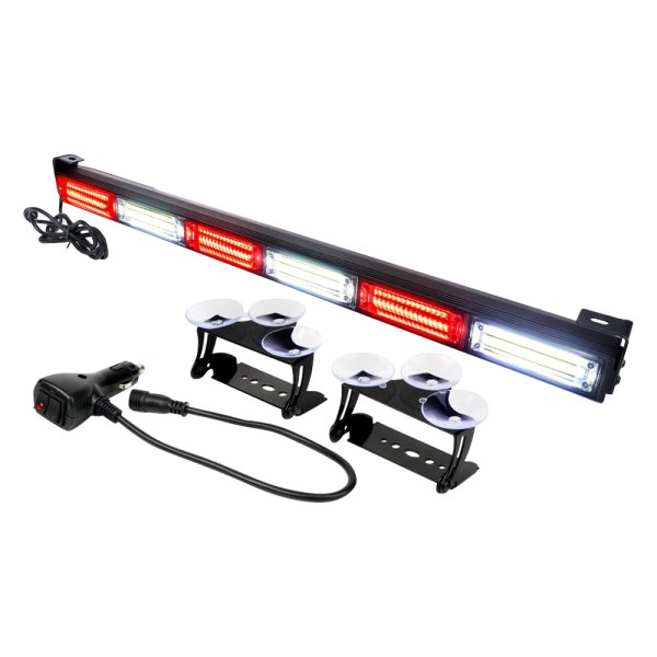 Xprite® - G2 Vigilante Series 27" White/Red Bolt-On/Suction Cup Mount LED Traffic Advisor Light Bar