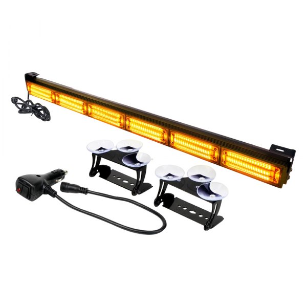 Xprite® - G2 Vigilante Series 27" Amber Bolt-On/Suction Cup Mount LED Traffic Advisor Light Bar