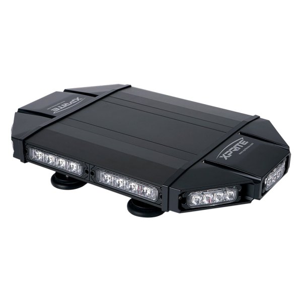 Xprite® - Mini Black Hawk 18" Amber Magnet Mount Emergency LED Light Bar