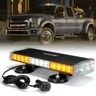 Xprite® - 18" 30-LED White/Amber Magnet Mount Light Bar