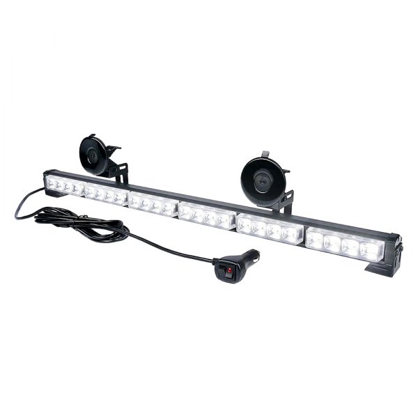 Xprite® - Controller G1 6 Series 26" 24-LED White Bolt-On/Suction Cup Mount Traffic Advisor Light Bar