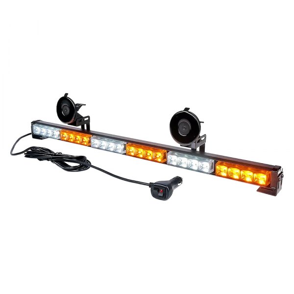 Xprite® - Controller G1 6 Series 26" 24-LED White/Amber Bolt-On/Suction Cup Mount Traffic Advisor Light Bar