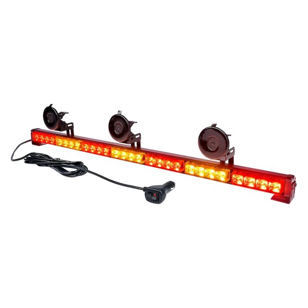 Xprite® - Controller G1 7 Series 31" 28-LED Red/Amber Bolt-On/Suction Cup Mount Traffic Advisor Light Bar