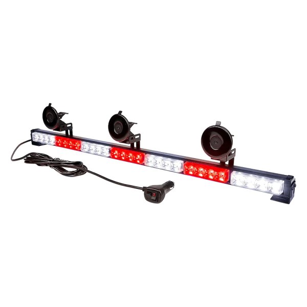 Xprite® - Controller G1 7 Series 31" 28-LED White/Red Bolt-On/Suction Cup Mount Traffic Advisor Light Bar