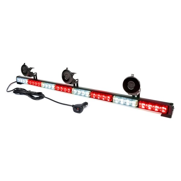 Xprite® - Controller G1 8 Series 35" 32-LED White/Red Bolt-On/Suction Cup Mount Traffic Advisor Light Bar
