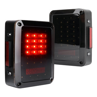 Xprite® - Bold Series Driver and Passenger Side Black/Smoke LED Tail Lights