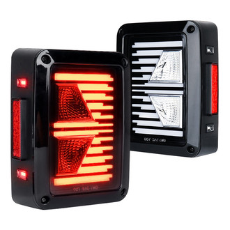 Xprite® - Linear Series Driver and Passenger Side Black Fiber Optic LED Tail Lights