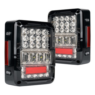 Xprite® - Destroyer Series Driver and Passenger Side Black LED Tail Lights