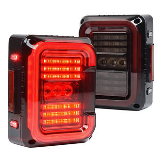 Xprite® - Inspire Series Driver and Passenger Side Black/Smoke Fiber Optic LED Tail Lights