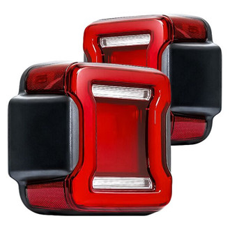 Xprite® - Infinity Series Driver and Passenger Side Black/Chrome Smoke Fiber Optic LED Tail Lights