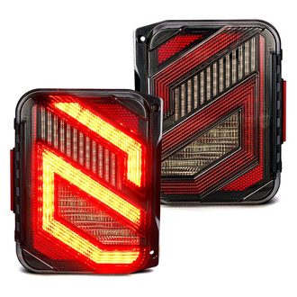 Xprite® - Savage Series Driver and Passenger Side Black LED Tail Lights