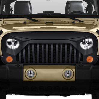 Xprite® - 1-Pc Gladiator Vader Matte Black Main Grille