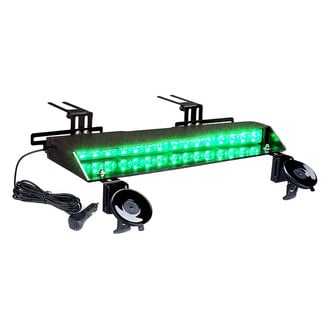 Xprite® - Chaser Series 20.1" Green Suction Cup Mount LED Visor Light