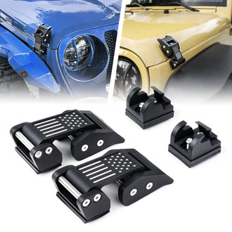 Xprite® - Blue Aluminum Hood Latches with U.S. Flag