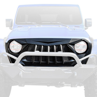 Xprite® - 1-Pc Widow Matte Black Mesh Main Grille