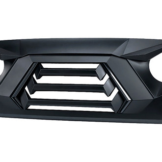 Xprite® - 1-Pc Vader Matte Black Horizontal Billet Main Grille with Turn Signal and Daytime Running Lights