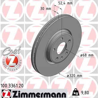 Zimmermann® - Coat-Z Front Brake Rotor