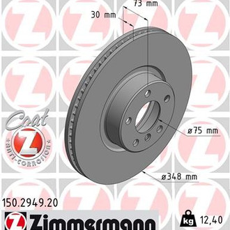 Zimmermann® - Coat-Z Front Brake Rotor