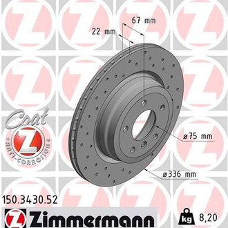 Zimmermann® - Sport-Z Rear Brake Rotor