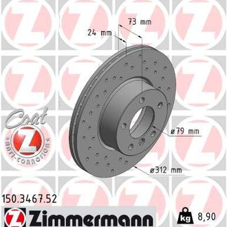 Zimmermann® - Sport-Z Front Brake Rotor