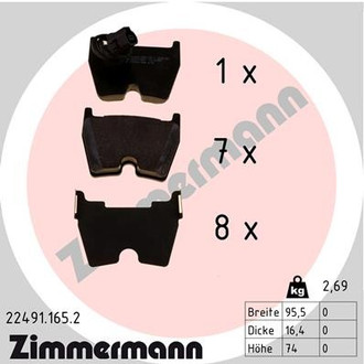 Zimmermann® - Front Disc Brake Pad Set