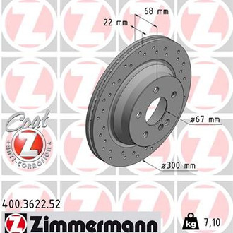 Zimmermann® - Sport-Z Rear Brake Rotor