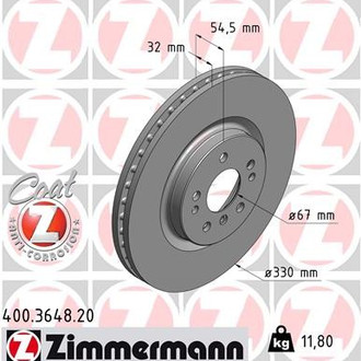 Zimmermann® - Coat-Z Front Brake Rotor